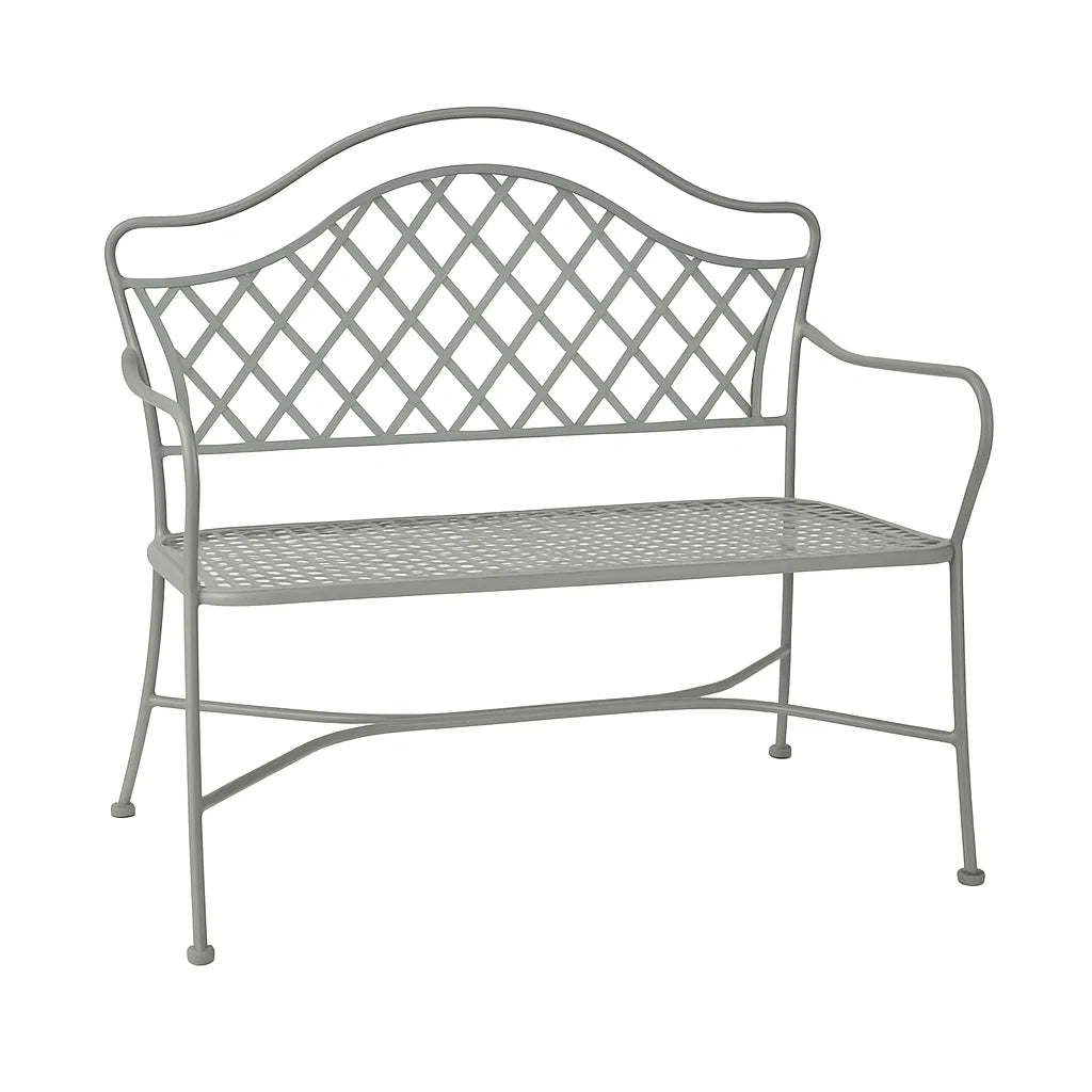 Metall Gartenbank Grau 120 cm