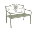 Gartenbank aus Metall Grau 118x50x90 cm