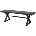 Gartenbank Aluminium Schwarz 200cm