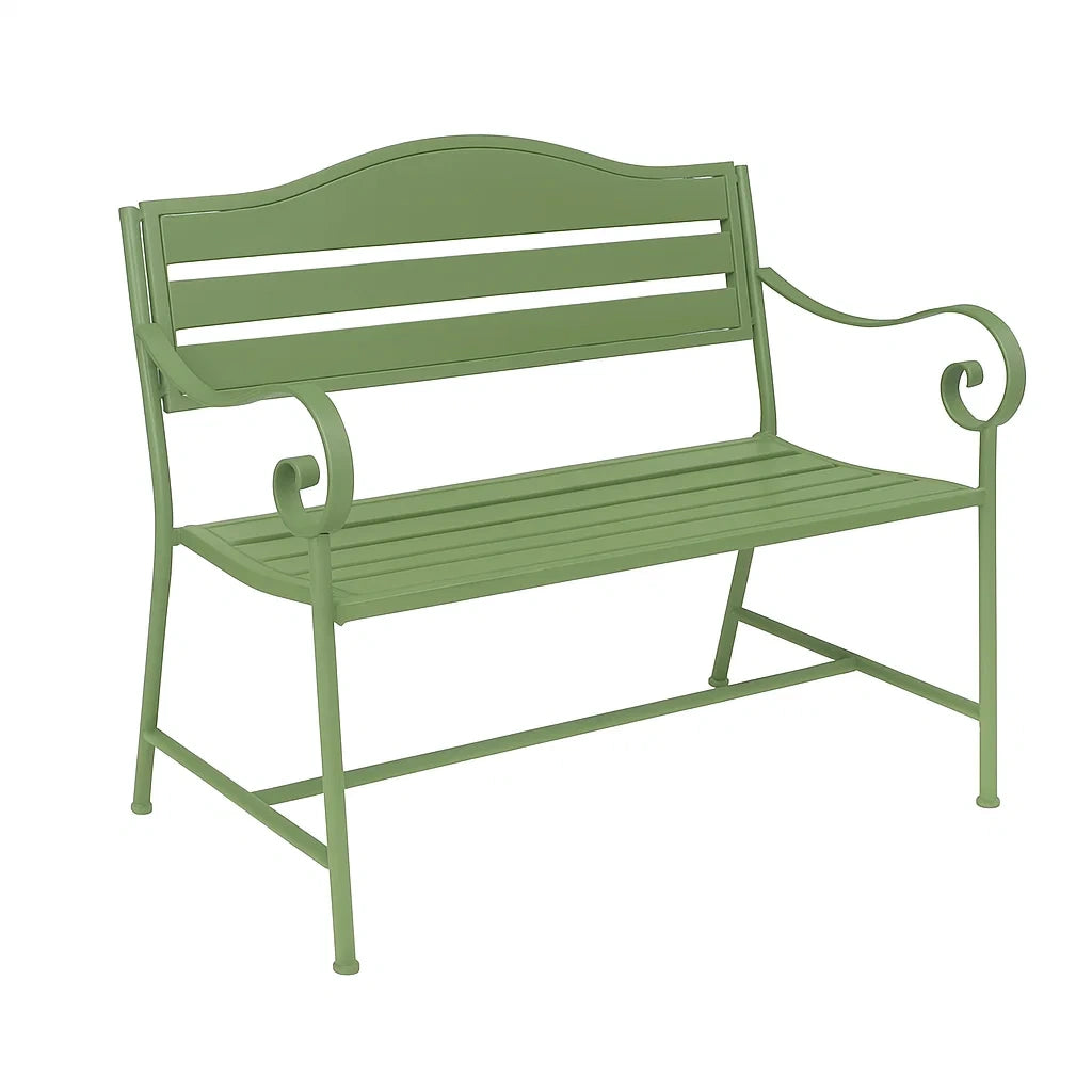 Metall Gartenbank Grün 2-Sitzer
