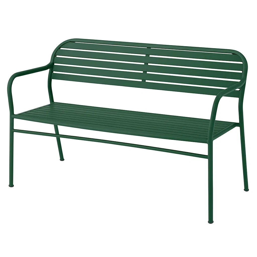 Metall Gartenbank Stahl Grün 120x90x56 cm