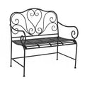 Gartenbank aus Metall Schwarz 120x55x95cm