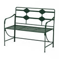 Metall Gartenbank Stahl Grün 2-Sitzer 120x50x80 cm