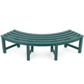 Gartenbank Halbkreis Metall Dunkelgrün 150x50x45 cm