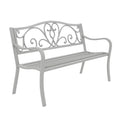 Gartenbank aus Metall Grau 127cm x 60cm x 85cm