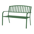 Grüne Stahl-Gartenbank 120 cm