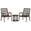 Polyrattan Gartenmöbel-Set aus Metallrahmen Braun