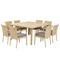 Rattan Gartenmöbel-Set Beige für 8 Personen