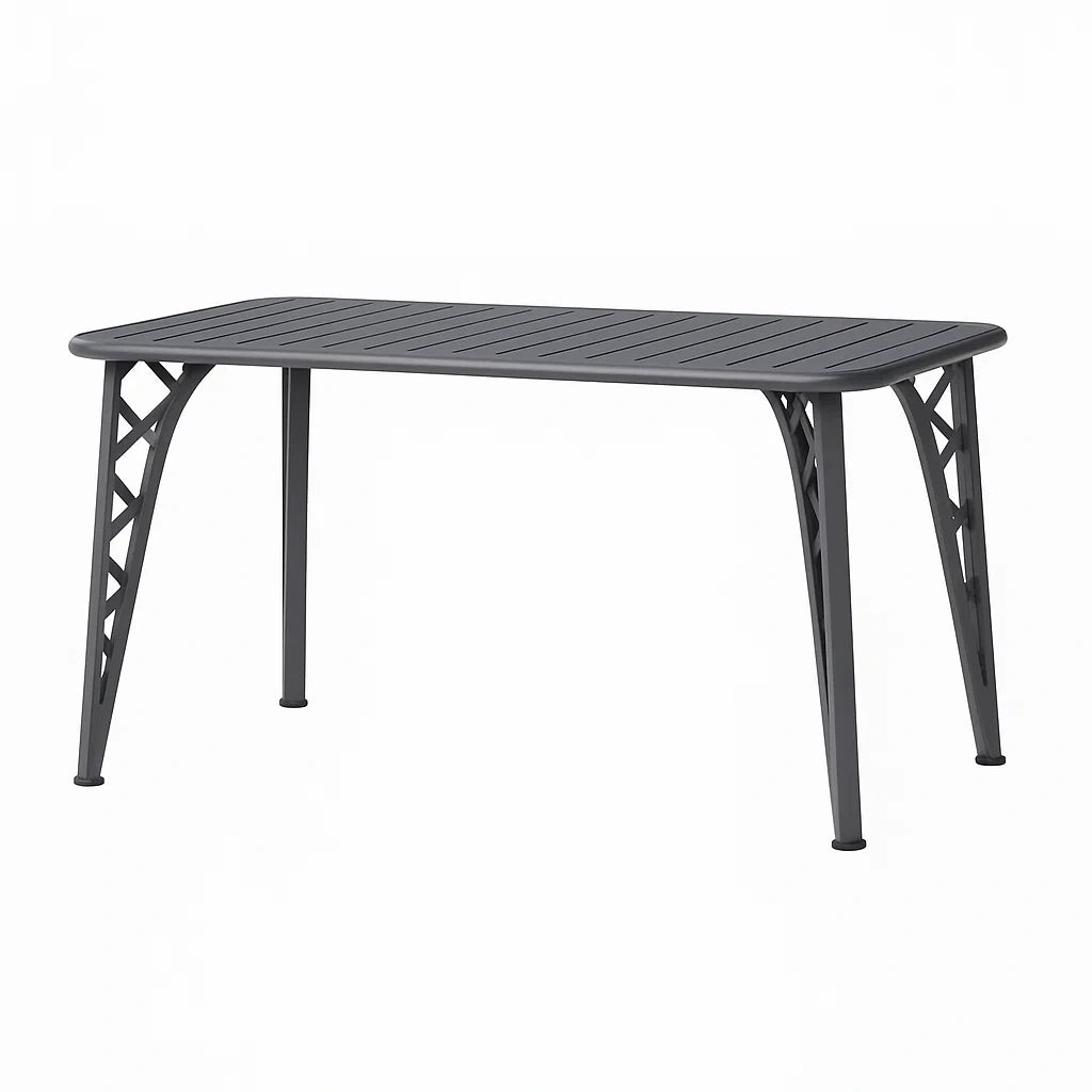 Stahltisch Grau 150x90x74 cm