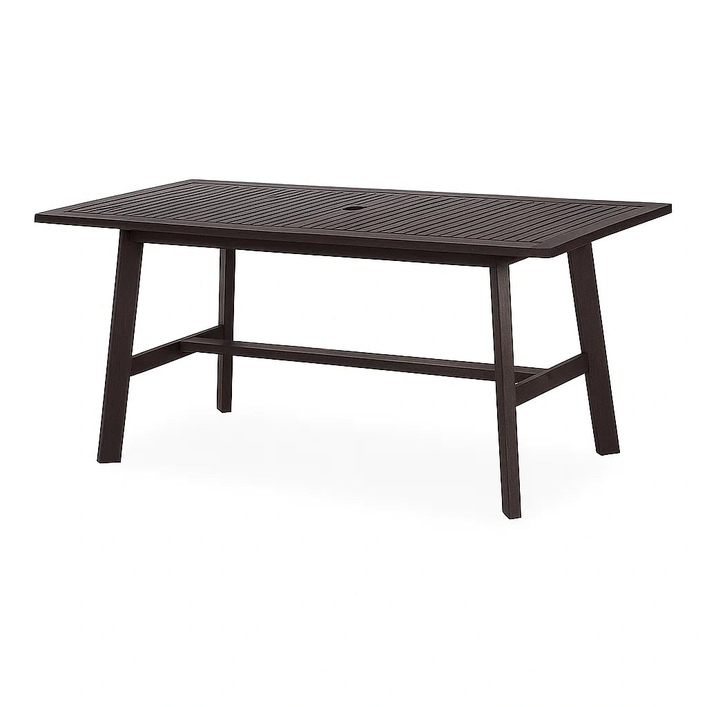 Holztisch für den Außenbereich rechteckig 180x90x75 cm Dunkelbraun