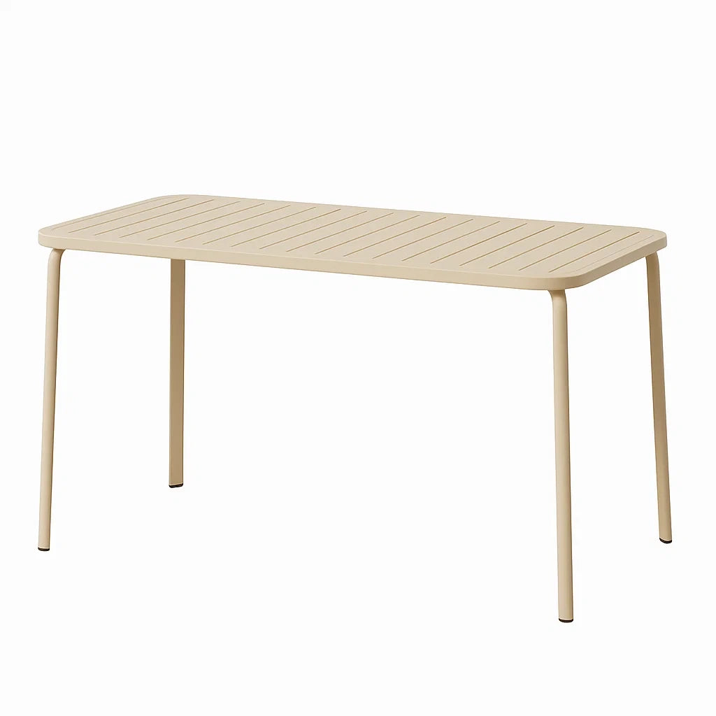 Metalltisch Rechteckig Beige 140x80x74 cm
