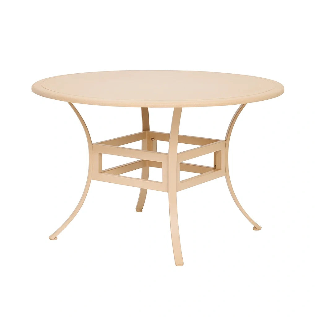 Runder Metalltisch Beige Ø120 cm