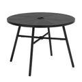 Runder Metalltisch Schwarz Ø90 cm