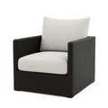 Gartenstuhl Polyrattan Schwarz Polyesterkissen 80x85x75cm