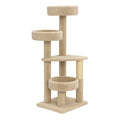 Katzenbaum Kratzbaum Plüsch Sisal Beige 120x60x60cm