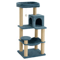Katzenbaum aus Sisal und MDF Blau