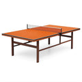 Outdoor Tischtennisplatte MDF Stahl Orange 274x152.5x76 cm